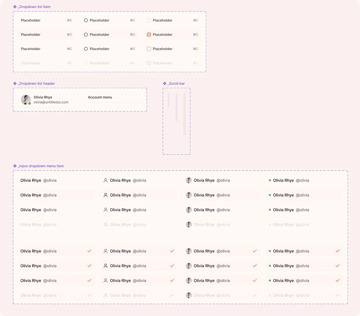 Checkya design system components