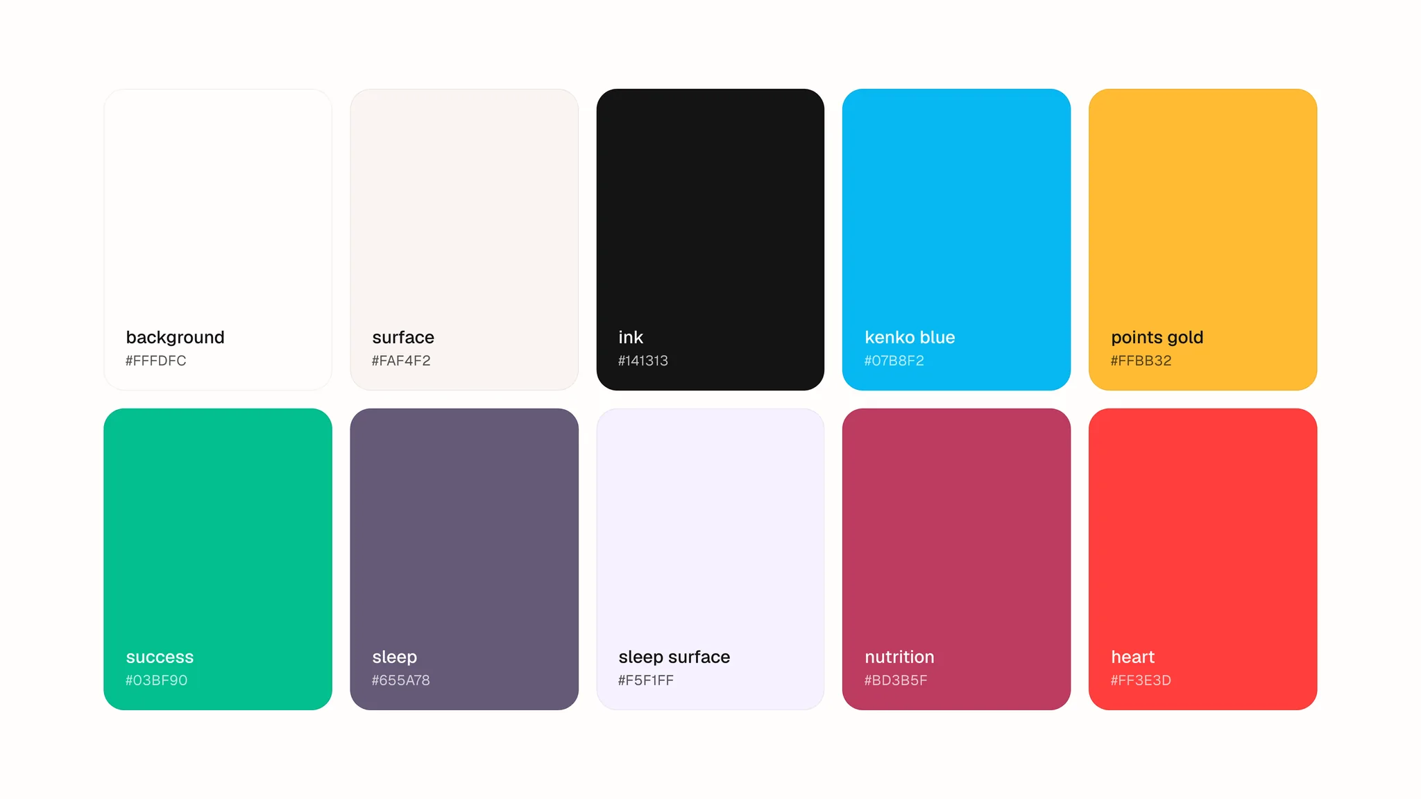 The Kenko color palette