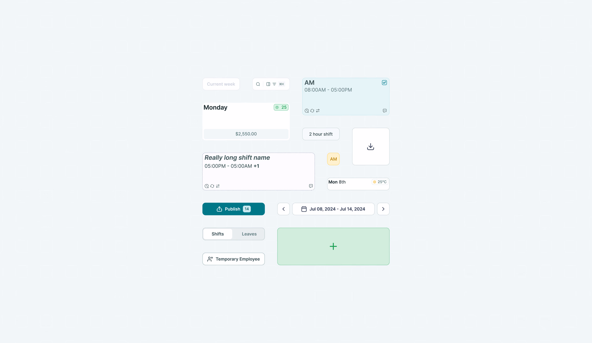 Schedex UI components
