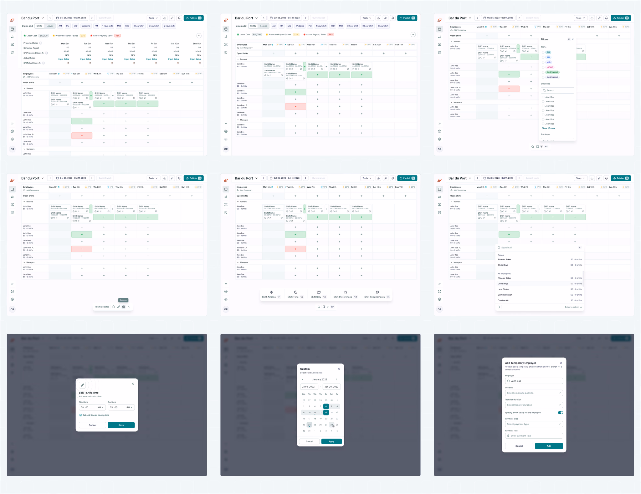 Schedex screens