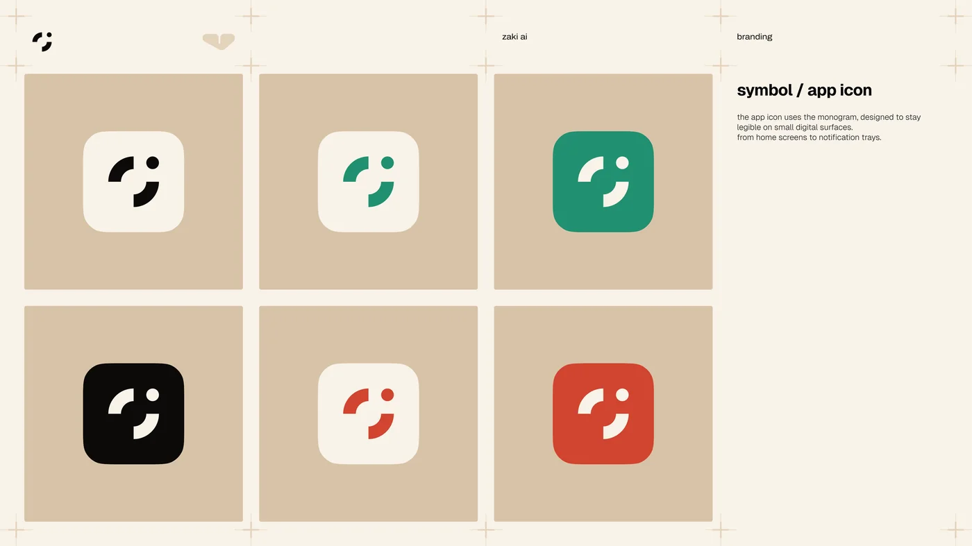 zaki app icon variants